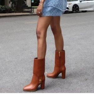 Sarto Franco Sarto Womens Wyatt Leather Mid-Calf Boots Shoes NWT